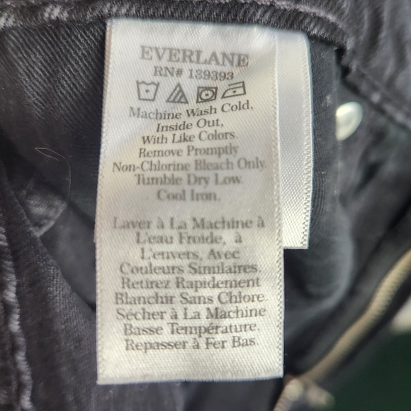 Everlane The Original Cheeky Organic Cotton Crop Jeans in Washed Black Size 27 - Picture 10 of 11